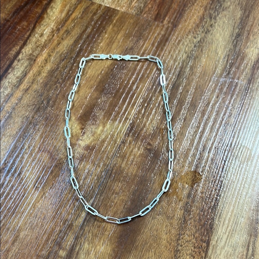 Sterling Silver Paper Clip Chain Necklace